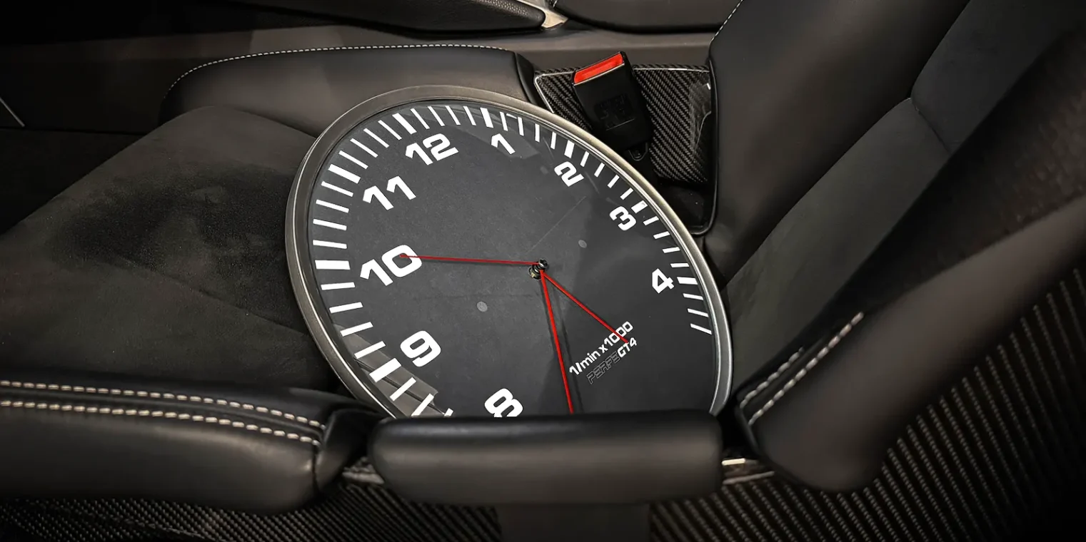 Custom porsche wall clock